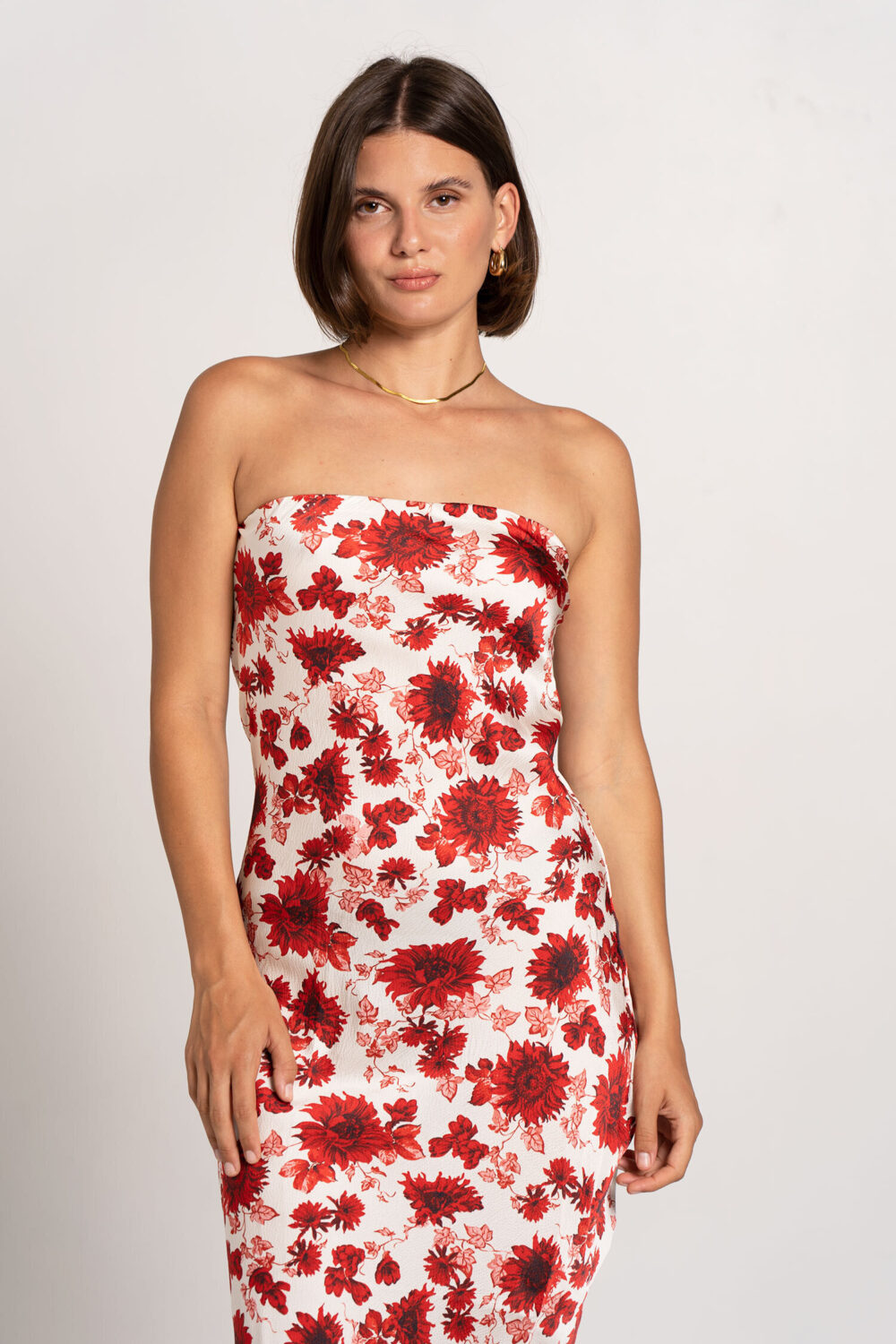 Oasis Tube Dress Ruby Floral - Sentiment Brand