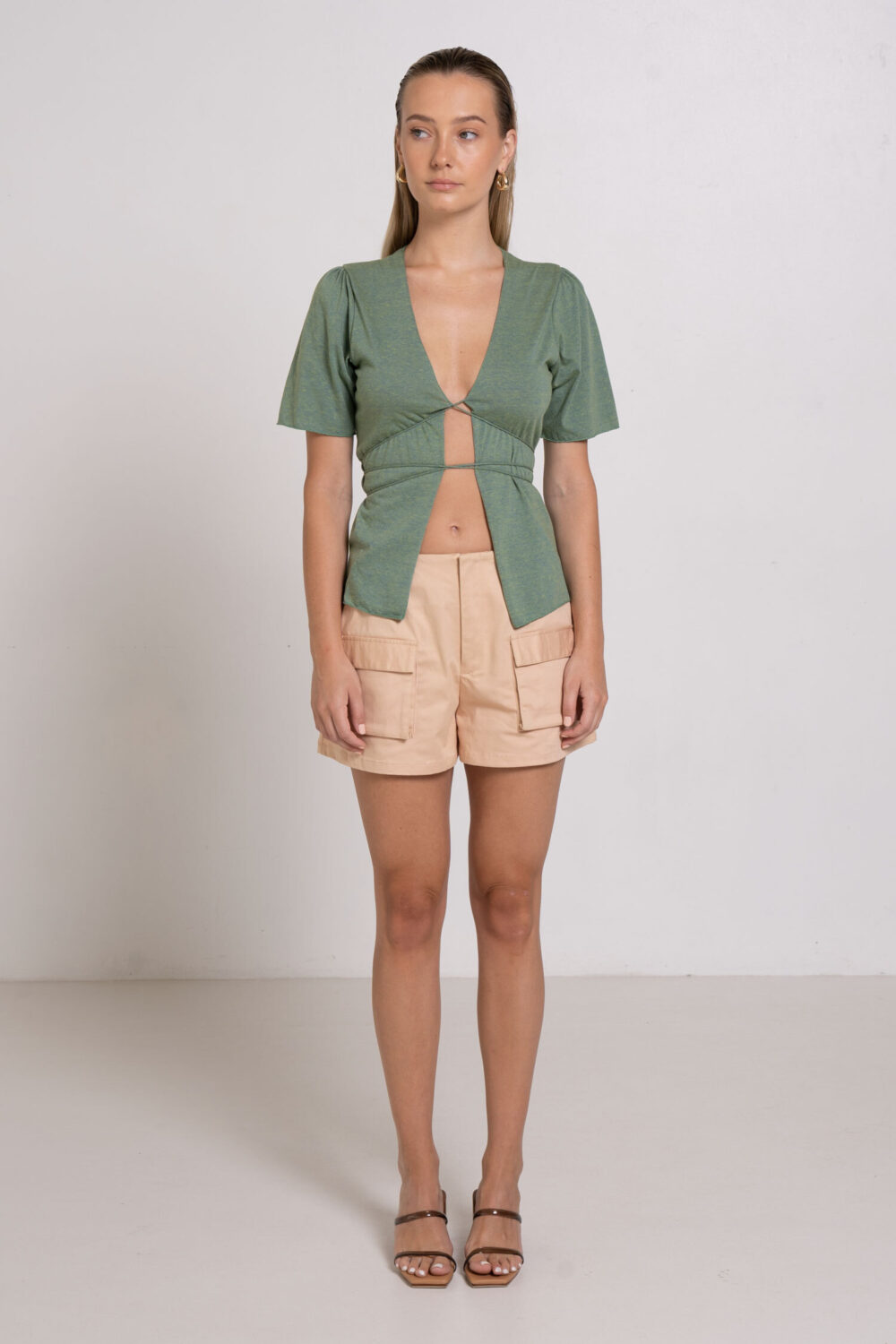 Daisy Top Green Marle - Sentiment Brand